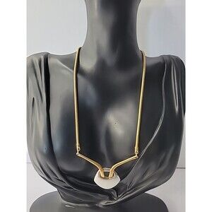 Vintage Amway Necklace Rope Chain Gold Tone Silver Tone Pendant Jewelry Costume